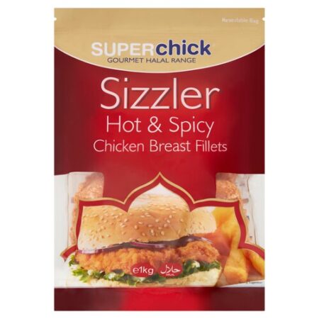 Frozen Superchick Hot & Spicy Chicken Breast Fillets 1kg