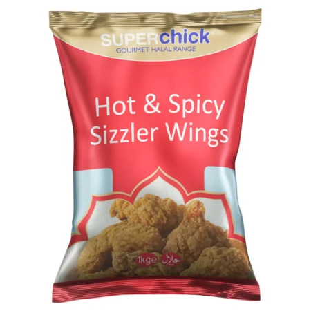 Frozen Superchick Hot & Spicy Chicken Wings 1kg