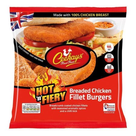 Frozen Ceekays Hot N Spicy Breaded Chicken Fillet Burgers 700g