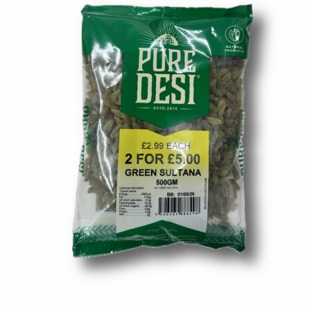 Green Sulttana (Kishmish) 500g (Pure Desi)