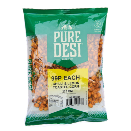 Chilli & Lemon Tosted Corn 225g (Pure Desi)