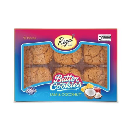 Regal Butter Cookies Jam & Coconut 12 pcs