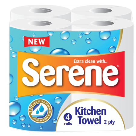 Serene Kitchen Towel 4 Rolls 2 Ply
