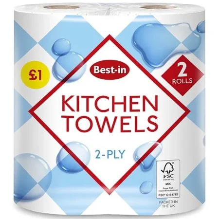 Best-in Kitchen Towels 2 Rolls 2 Ply